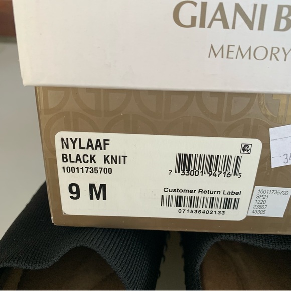 Giani Bernini Womens Nyla Black Knit Memory Foam Slip-On Flats Loafers US 9 M - Picture 8 of 9